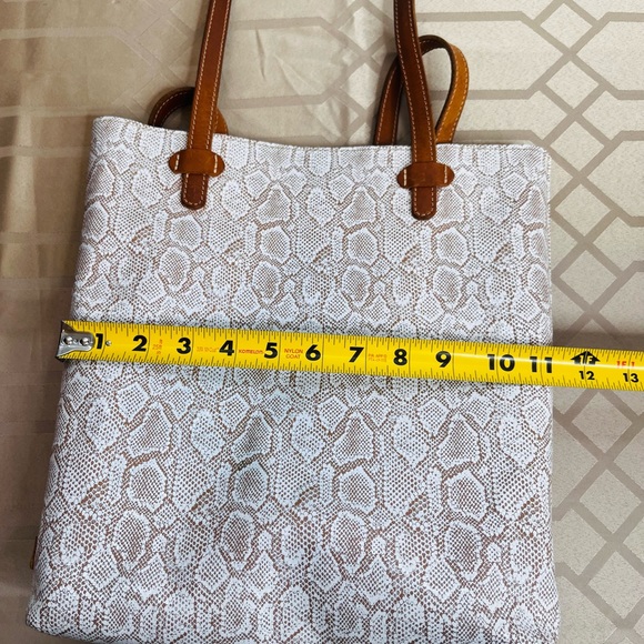 Consuela Clay Everyday Leather Tote Bag Snakeskin Print - Picture 7 of 9